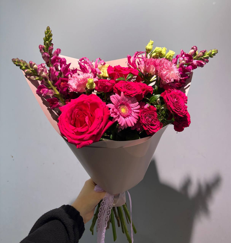 Букет "Малиновый раф"
