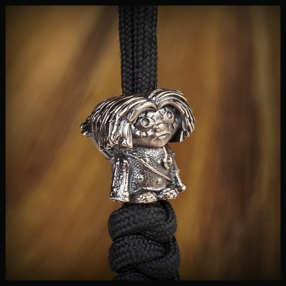 Темлячная бусина "Домовенок" для ножей , бронза