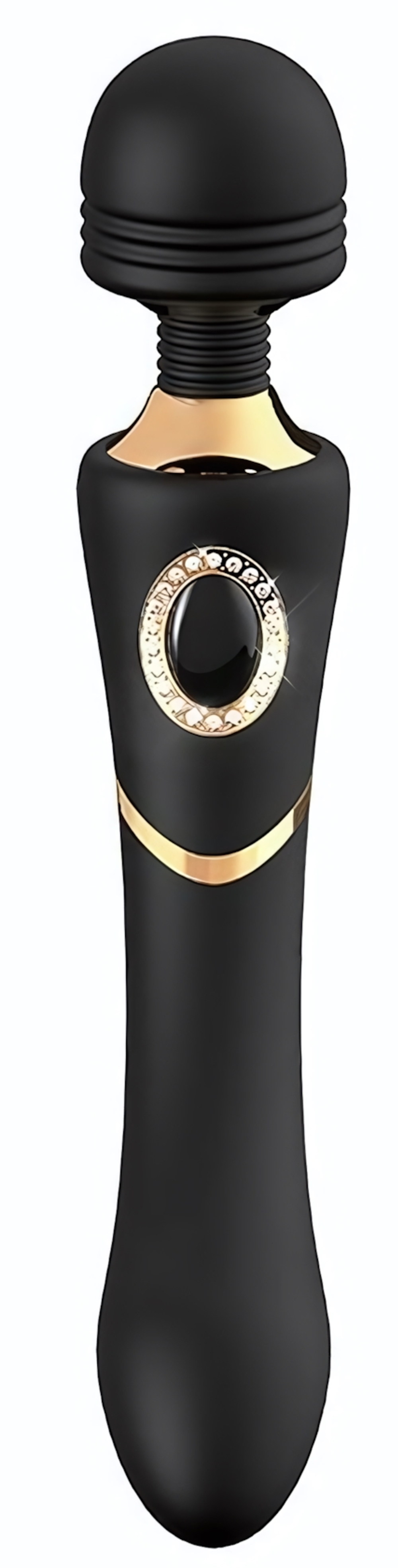 Черный жезловый вибратор MONICA - 24,1 см. (Цвет: черный)