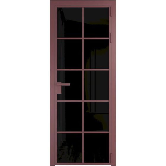 Алюминиевая дверь 4AG красный антрацит остеклённая