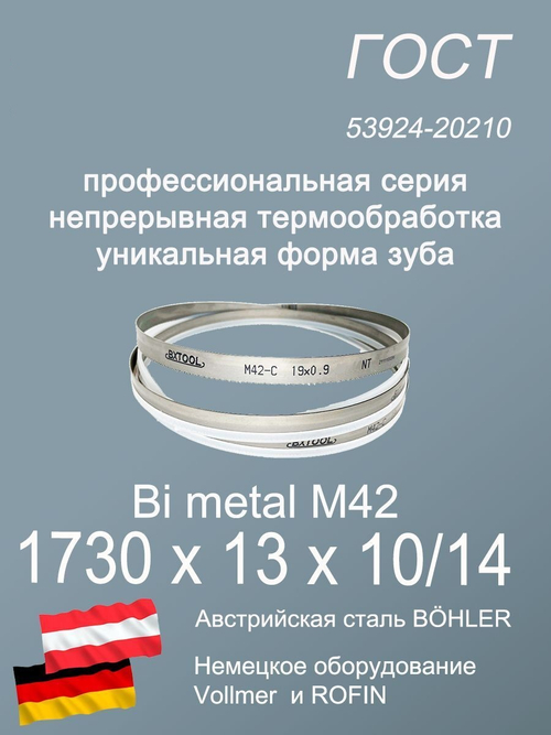 Полотно SVOGER 1730 мм 13 мм шаг 10/14" сталь М42