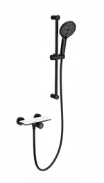 Смеситель для душа с гарнитуромWONZON & WOGHAND ClickPlate, Черный матовый (WW-B2052-A-MB)