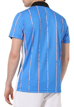 Мужское теннисное поло Australian Ace Polo Shirt With Stripes - blu zaffiro