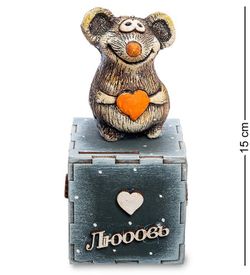 КоКо Шамель KK-622 Копилка «Мышонок с сердцем» шамот