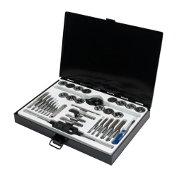 Набор метчиков и плашек 33пр.(метрич+дюйм)(М3х0.5,М4х0.7,М5х0.8,М6х1.0,М8х1.25,М10х1.5,М12х1.75,1/4,5/16,3/8,7/16,1/2,1/8-28,1/4-19),в метал.кейсе Forsage F-M033-3