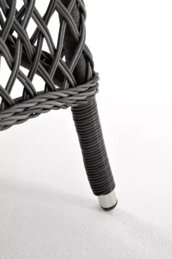 "Эспрессо" плетеный круглый стол, диаметр 118 см, цвет графит