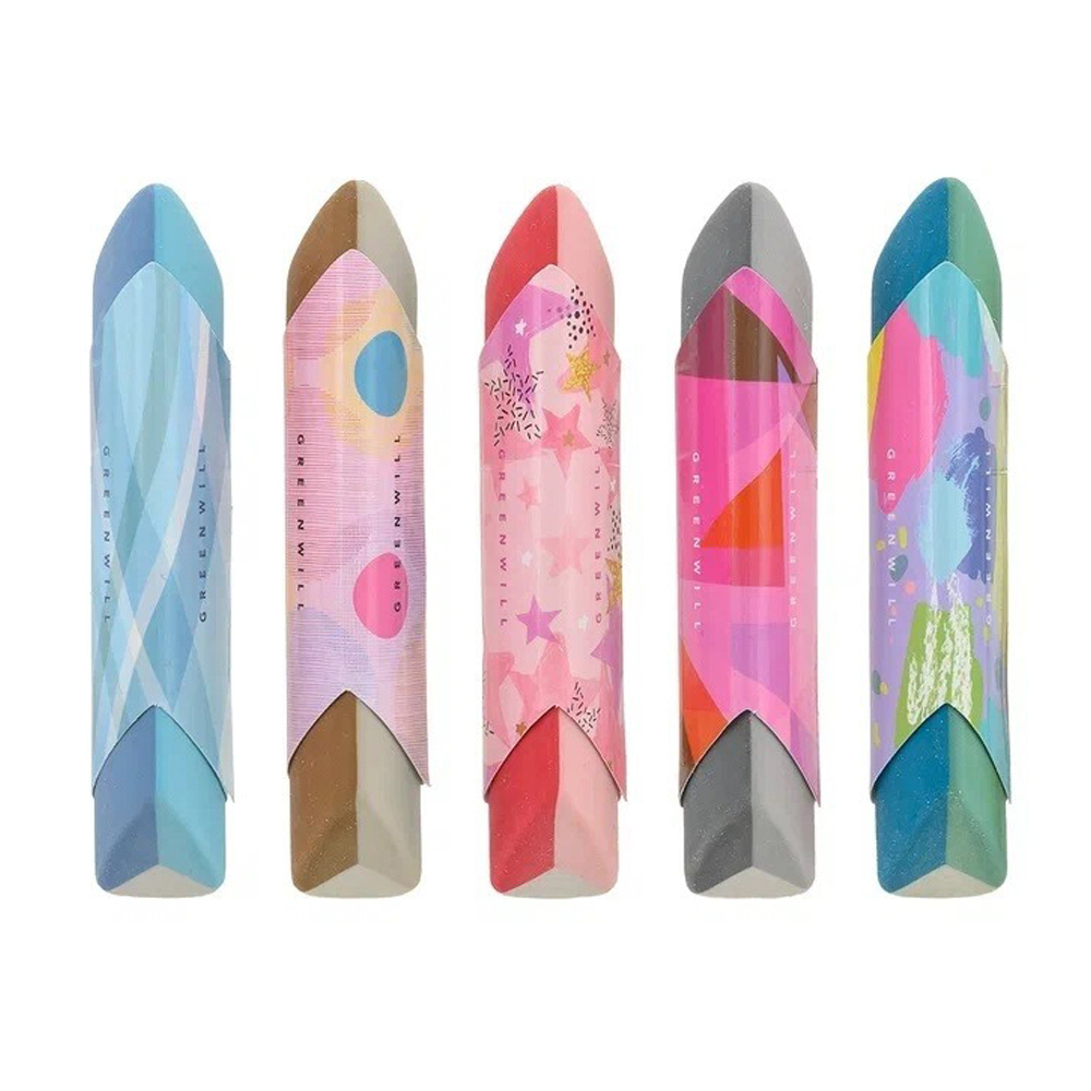 Ластик Basir, фигурный, серия "Camo", со скошенным краем, разноцветный корпус, 7 см