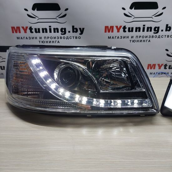 Передняя оптика CHROME для  VW T5 04.03-08.09