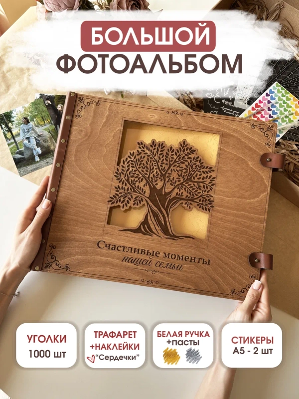 Большой фотоальбом 10х15 семейный 500 фото