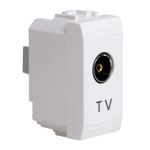 TV розетка без согласующего сопротивления (проходная), белая, 1мод. DKC