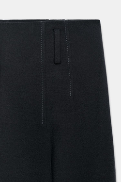 ZARA БРЮКИ ИЗ ШЕРСТИ С ВЫСОКОЙ ПОСАДКОЙ — ZW COLLECTION, МОРСКОЙ ТЕМНО-СИНИЙ