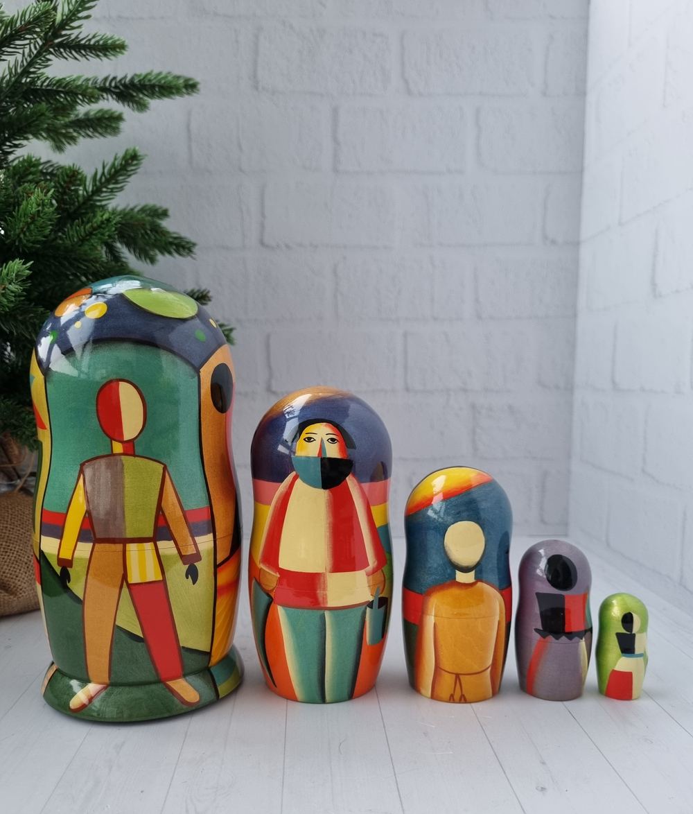 Матрёшка 5м 18см Малевич-Кандинский