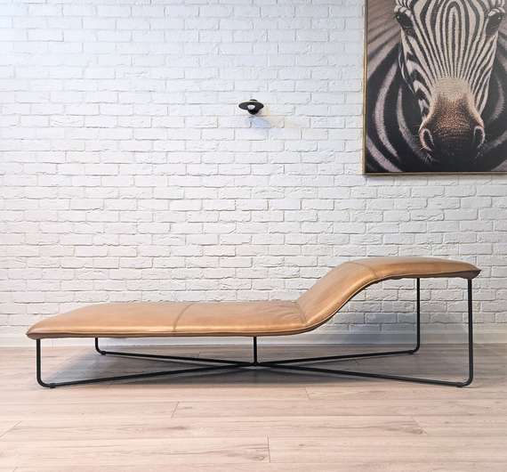 Кресло-кушетка Clivio Daybed, коричневая кожа