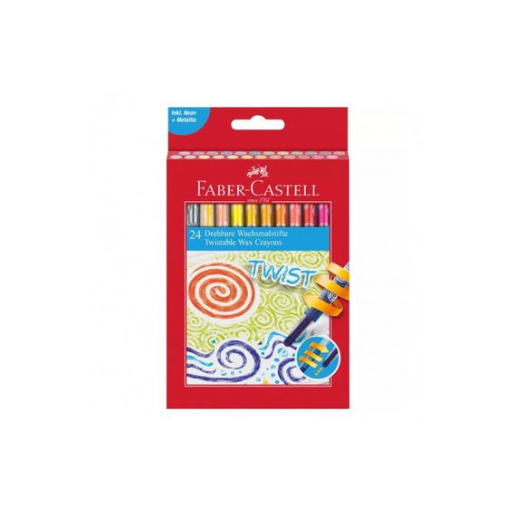 Rəngli karandaş \ Цветные карандаши Faber-Castell set of 24 twist wax crayons