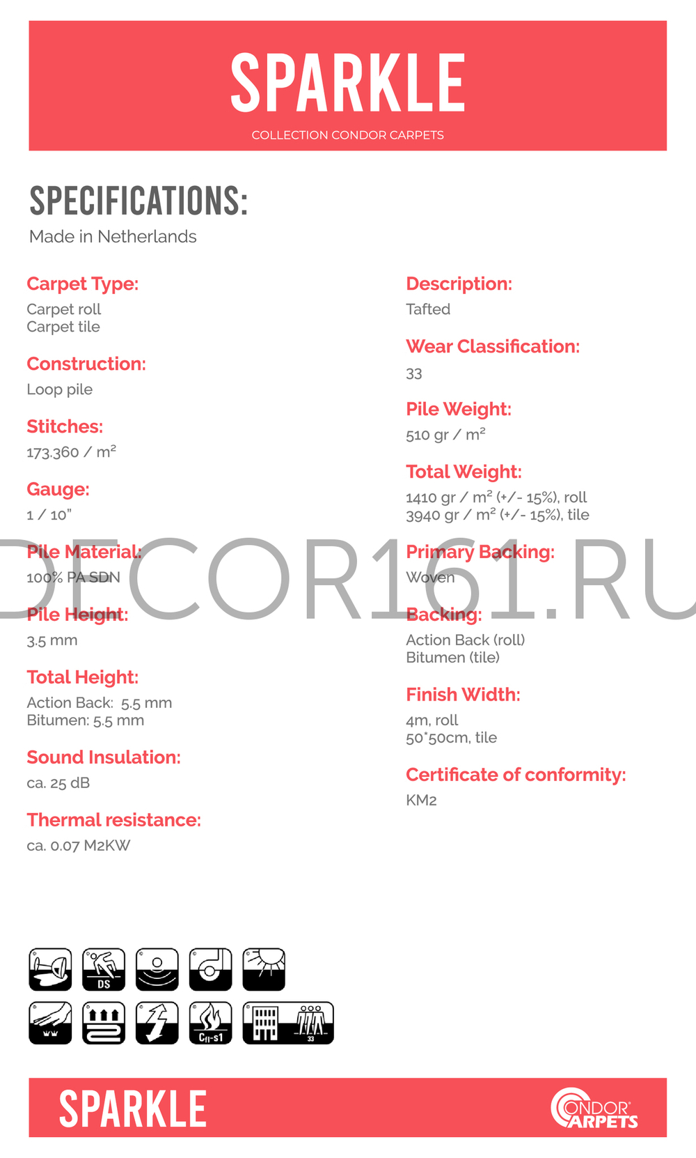 Condor Sparkle 77 ковровая плитка (Condor)