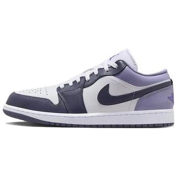 Jordan Air Jordan 1 Винтажные баскетбольные кроссовки Low Топ Фиолетово-белый Мужские