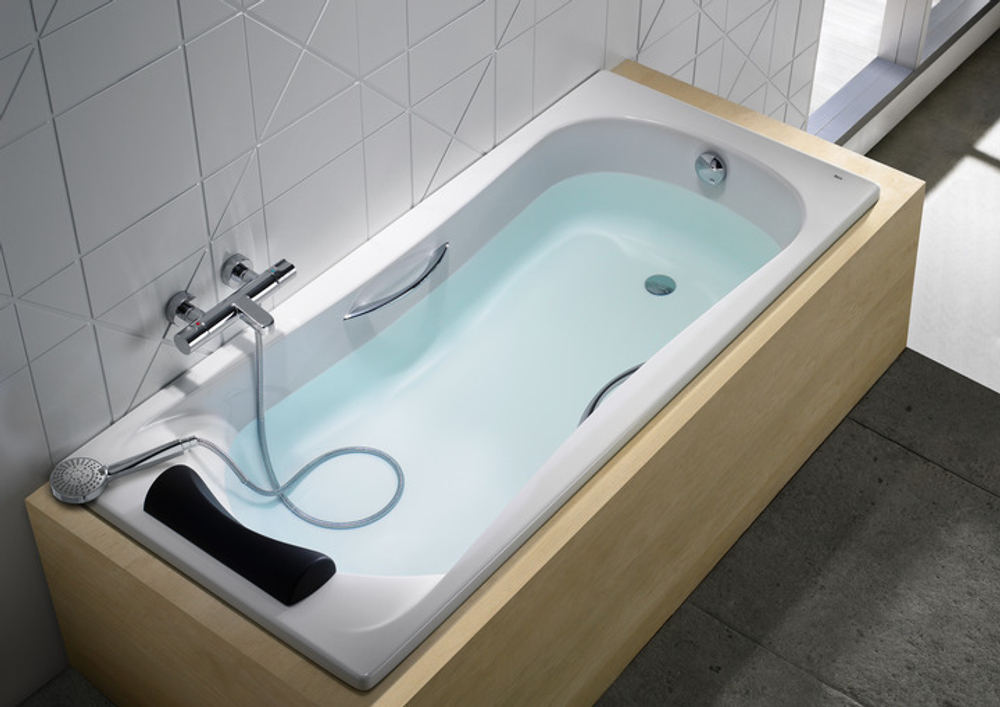 Акриловая ванна Roca BeCool 180x80 с ручками ZRU9302782