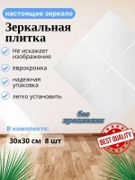 Зеркало настенное 30х30см без крепления *8шт