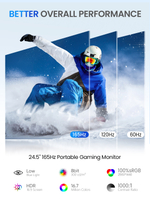 24.5" Портативный монитор Uperfect 2K IPS 2560x1440, 165 Гц