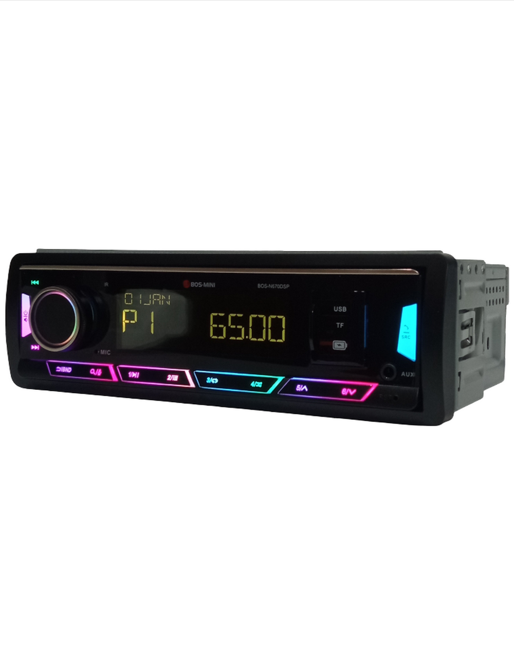 Автомагнитола FM/BT/USB/TFplayer 80W DSP BOS-MINI BOS-N670DSP