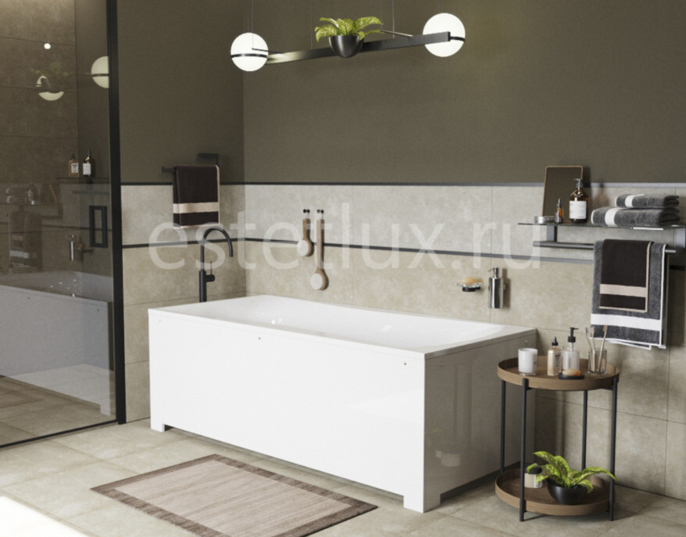 Ванна из литьевого мрамора Эстет Бета 170х80 белая, ФР-00001321