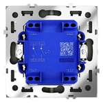 Выключатель с самовозвратом встраиваемый VOLTUM S70 двухклавишный 10А, (черный матовый)