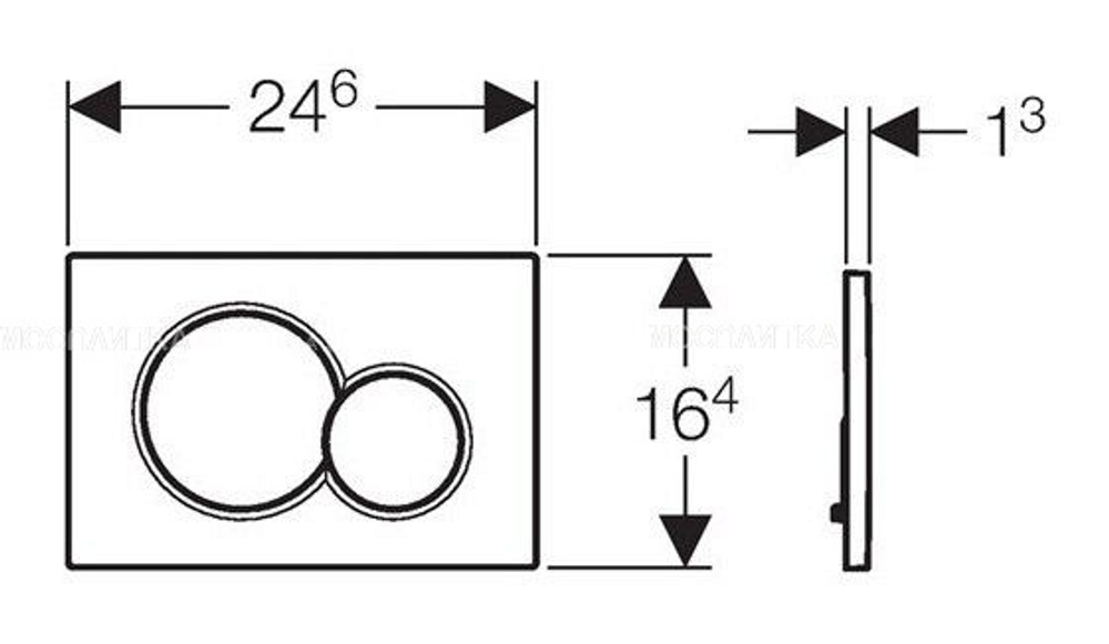 Кнопка смыва Geberit Sigma 01 115.770.11.5 белая
