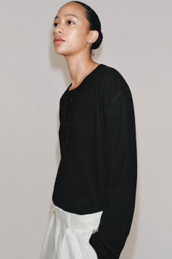 ZARA ЛОНГСЛИВ С ЛЬНЯНОЙ СМЕСЬЮ, ЧЕРНЫЙ