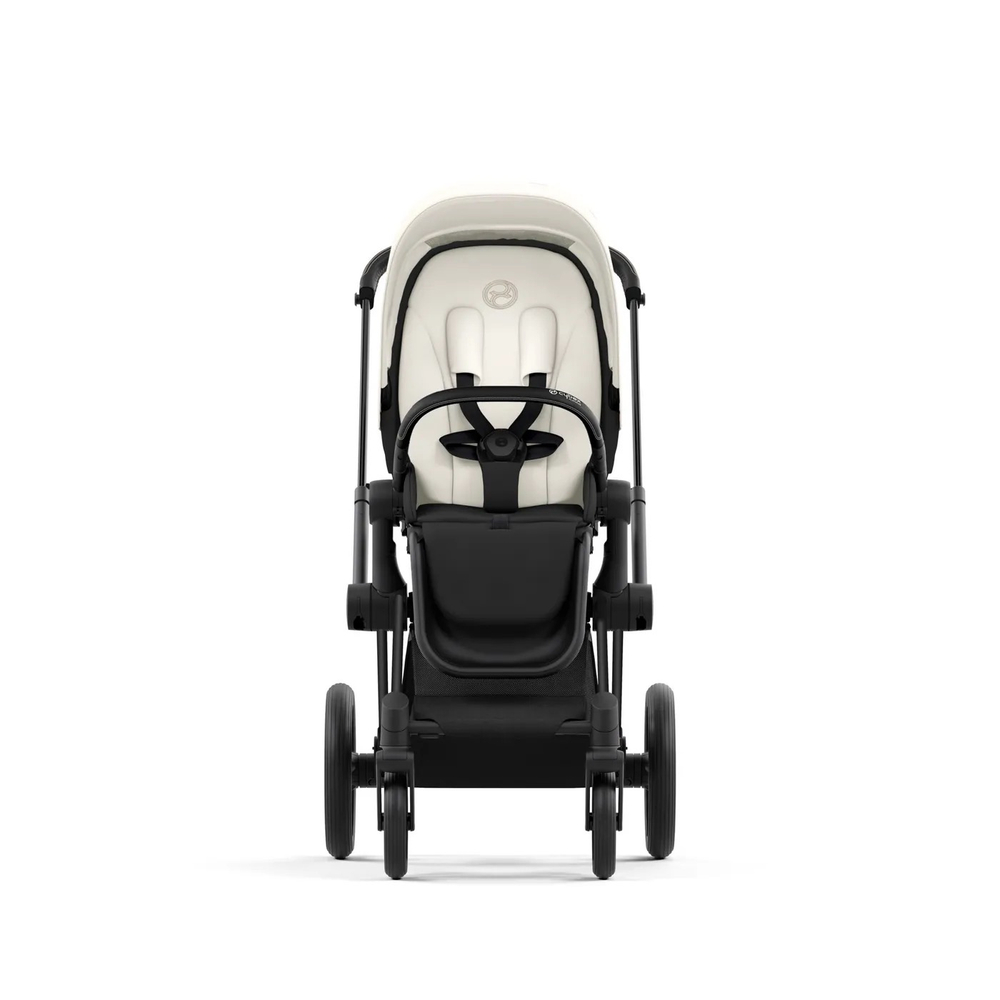 Коляска Cybex Priam IV 3 в 1 цвет Off White на шасси Matt Black