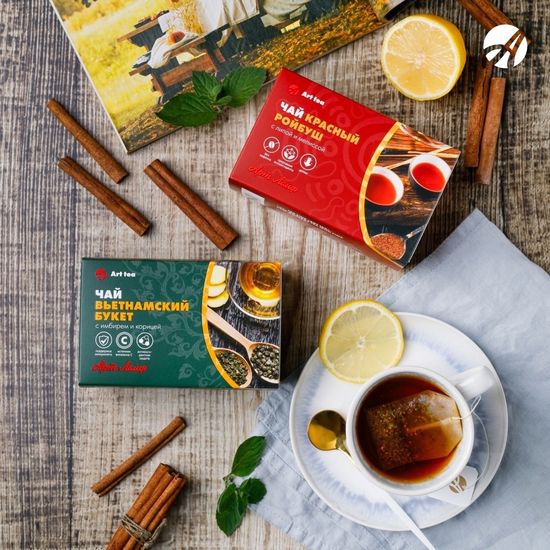 Чай Красный ройбуш с липой и мелиссой