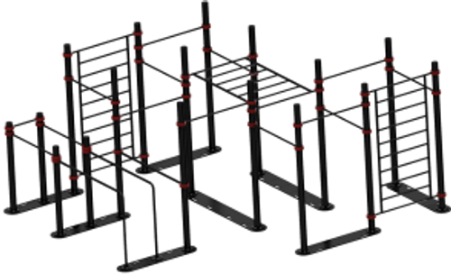 МОБИЛЬНЫЙ СПОРТИВНЫЙ КОМПЛЕКС ВОРКАУТ 5,5М Х 4,7М Х 2,52М