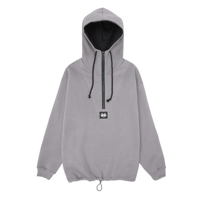 Худи Hook Халфзип серый