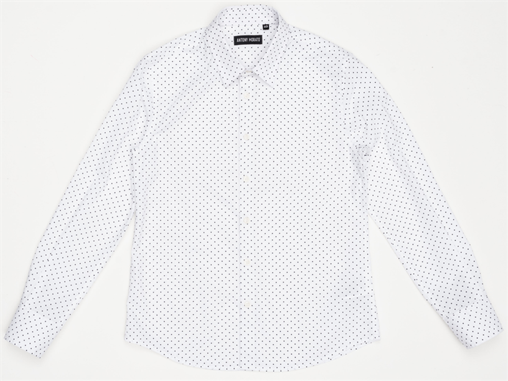 Рубашка с длинным рукавом ANTONY MORATO Белый/Принт: мелкие черные квадратики (Мальчик)