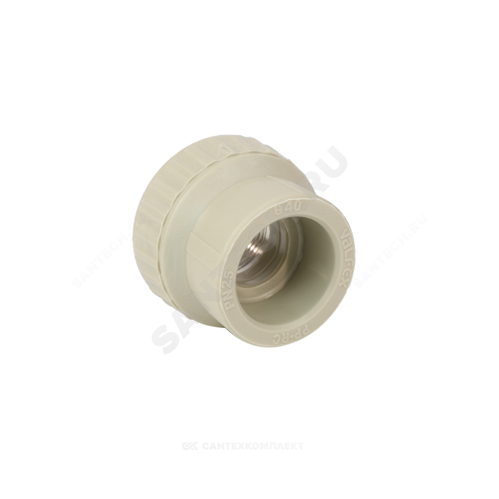 Муфта PP-R комбинированная серая Дн 40х1" ВР VALFEX 10129040Г