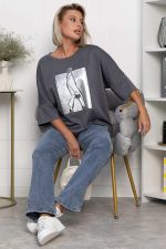 Блуза Фауст (серая) Б14203-20М LT Collection