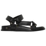 Anine Bing Jess Leather One Strap Sandals Women"s Black