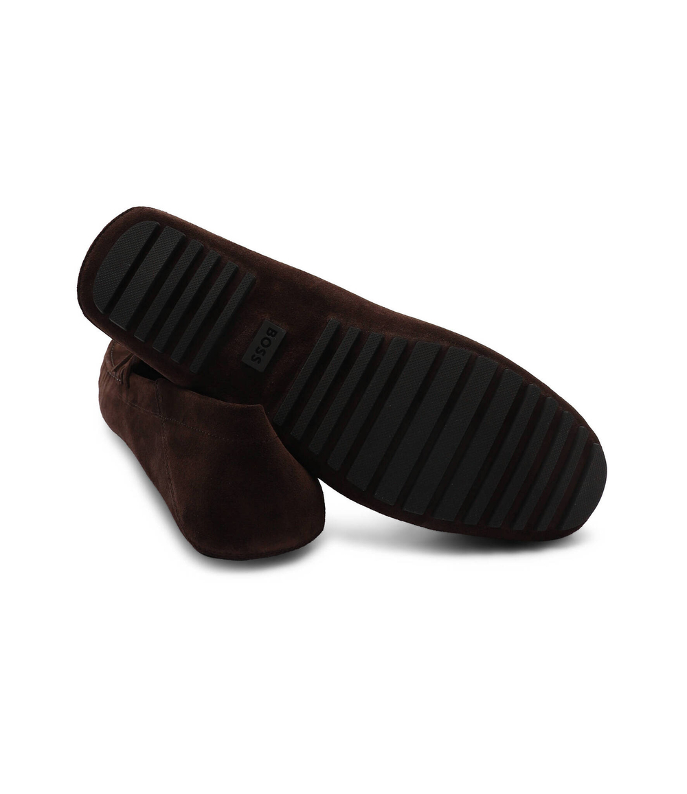 Кожаные мокасины driver_mocc_sdl BOSS BLACK - коричневый(50485520)