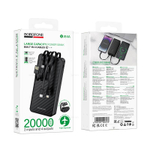 Borofone BJ84A Smooth портативный аккумулятор с 4 кабелями (20000mAh) (black)