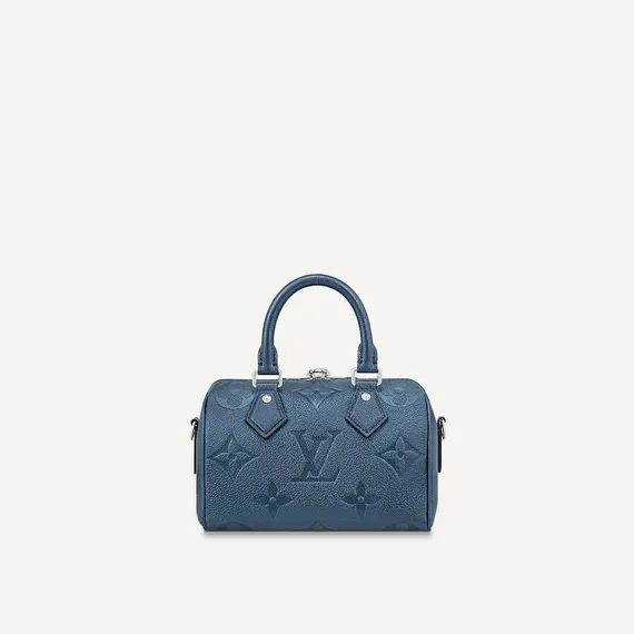 Сумка Louis Vuitton Speedy 20 с плечевым ремнем темно-синий