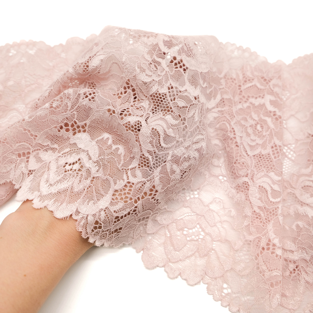 Кружево эластичное ПУДРА, 21см