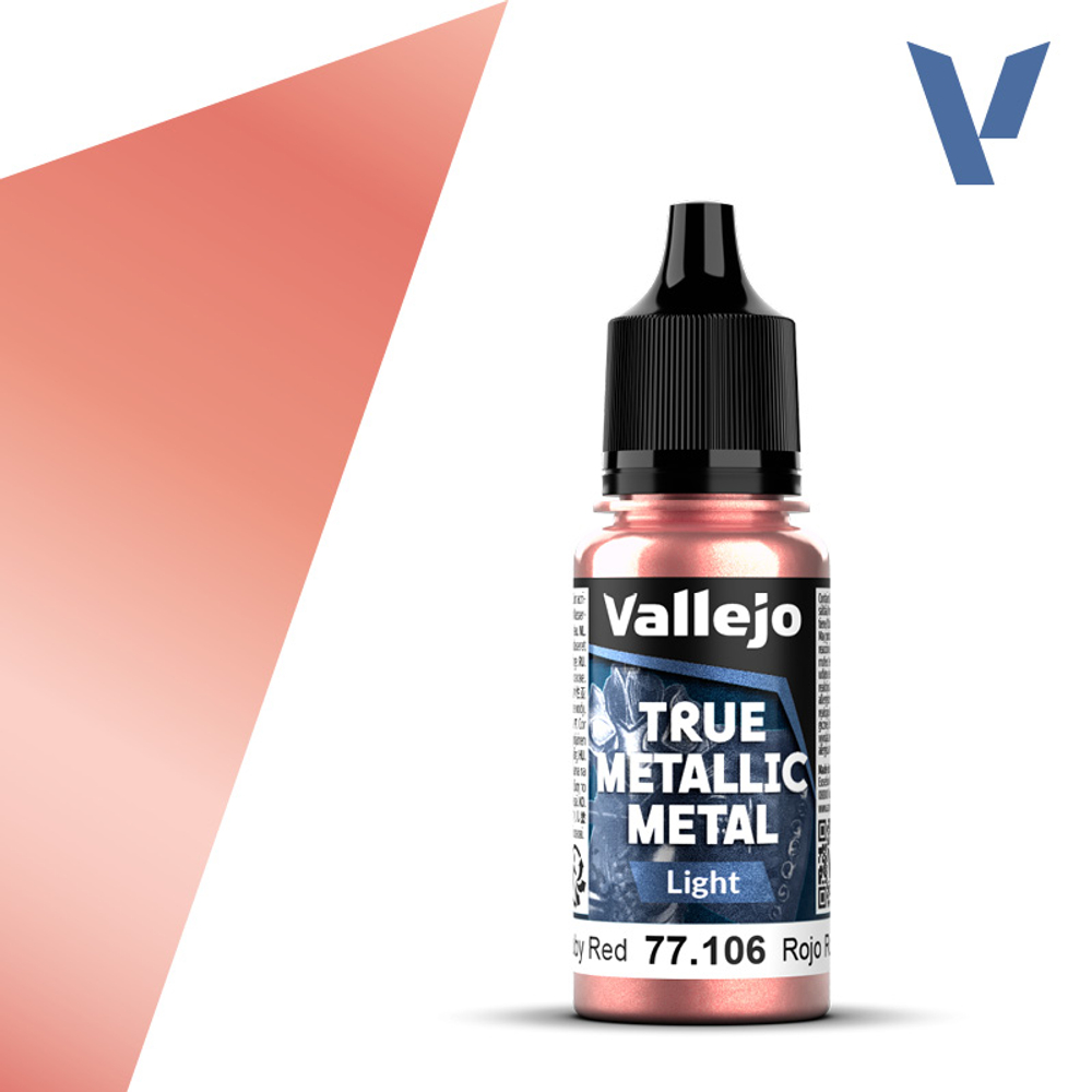 Vallejo True Metallic Metal - Ruby Red (Light)