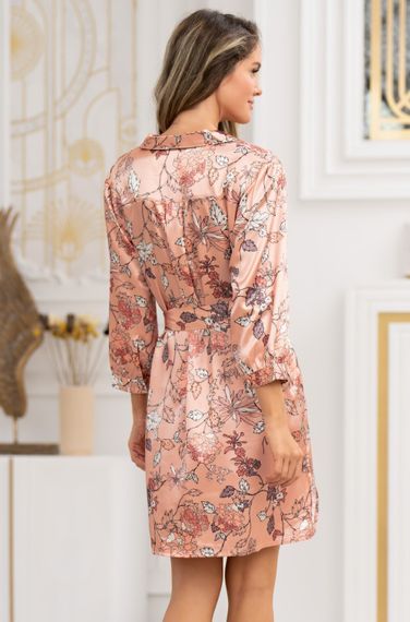 Короткий халат на пуговицах Mia-Amore POLIN 3927