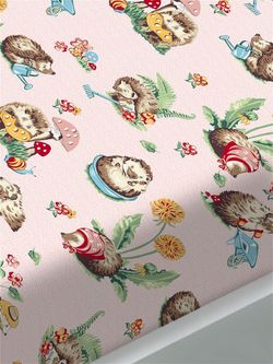 Простынь на резинке поплин Сказка "Ёжики" 140x200 см