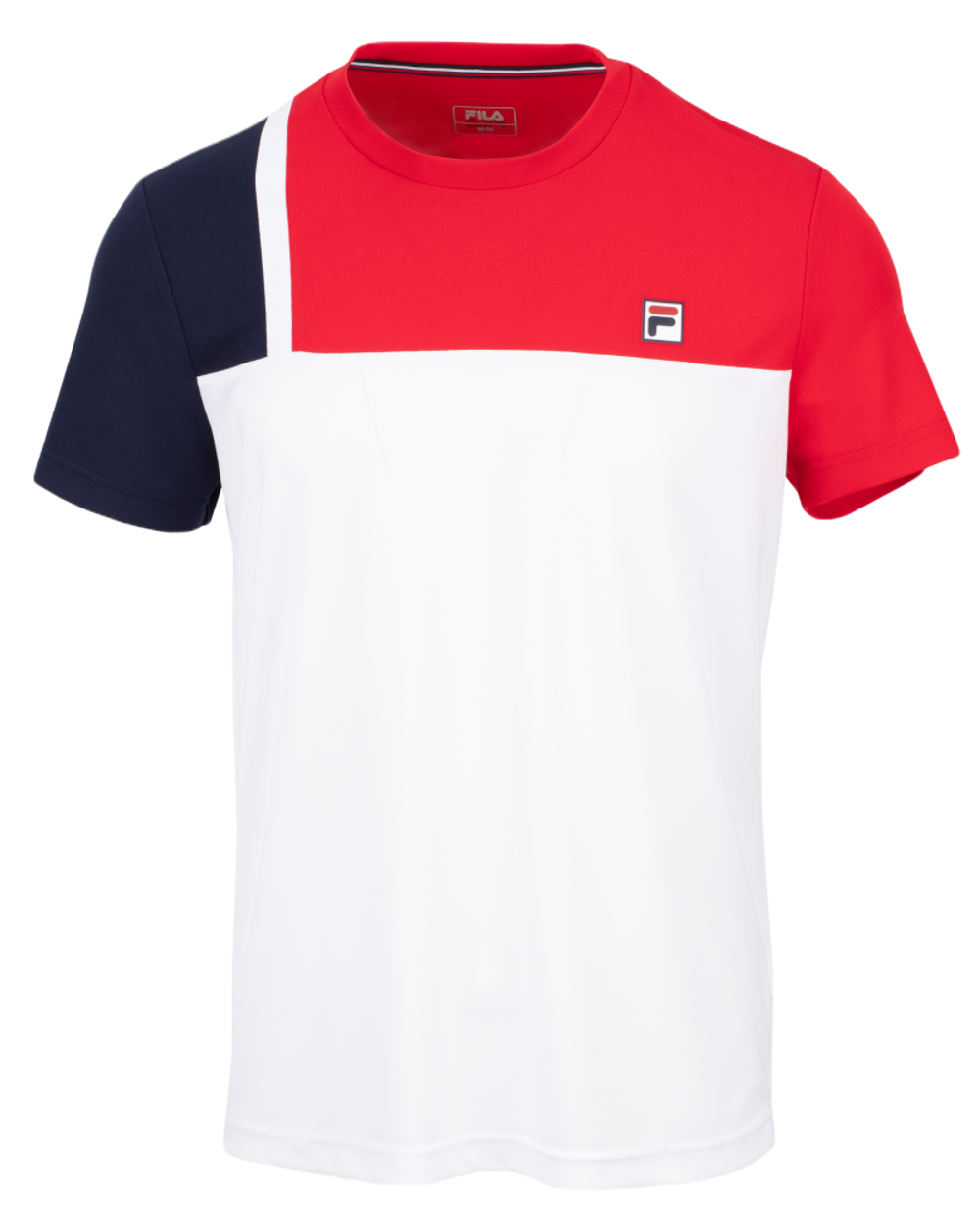 Мужская теннисная футболка Fila T-Shirt Karl - white/fila red/navy