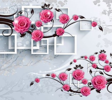 Розовая ветвь 300x270 см