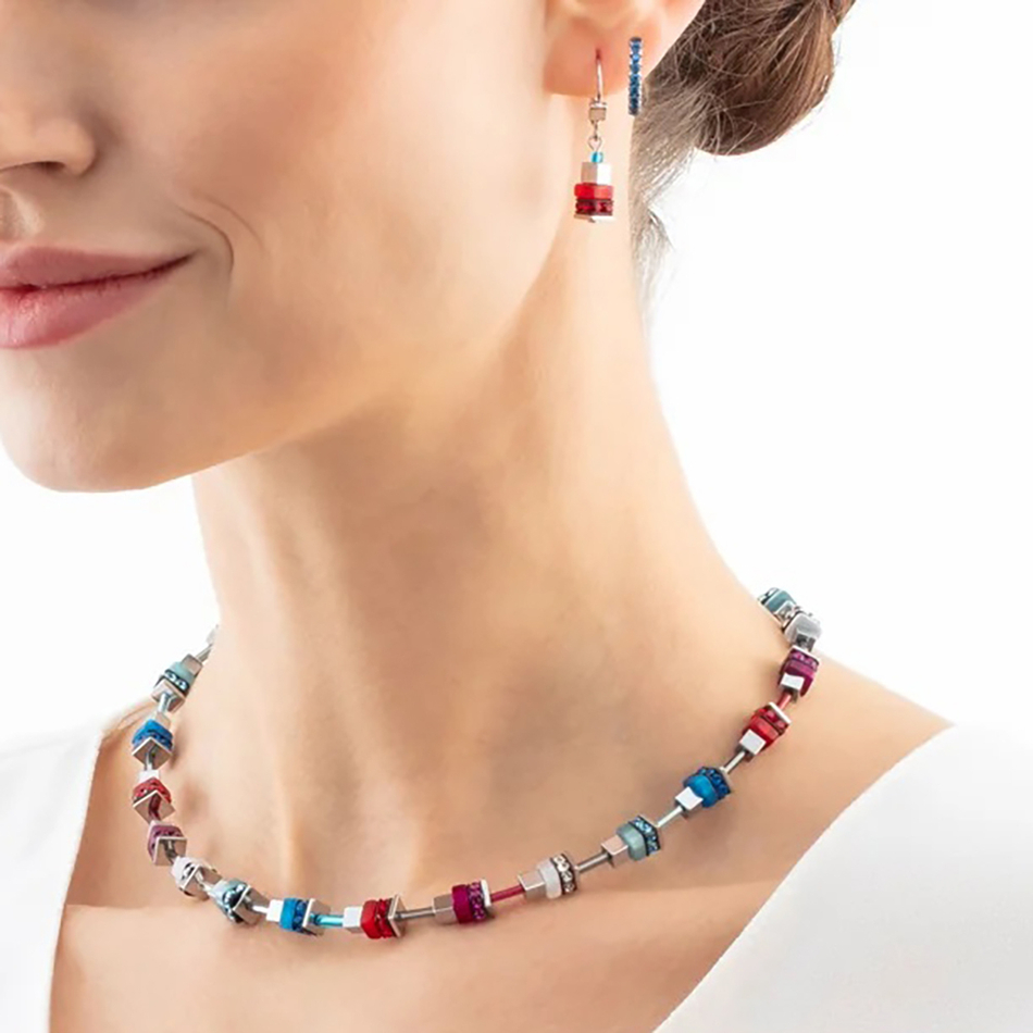 Серьги Coeur de Lion Hoop Blue-Silver 15мм 0146/23-0717