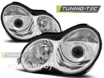 Передние фары Mercedes C W203 chrome