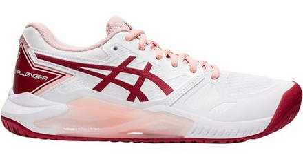 Женские Кроссовки теннисные Asics Gel-Challenger 13 Clay - white/cranberry