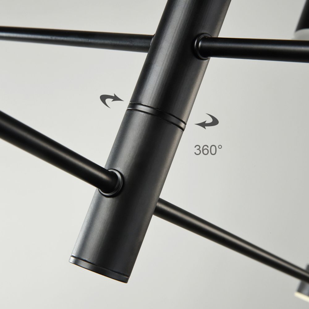 Люстра Motvikt Black 6 By Imperiumloft