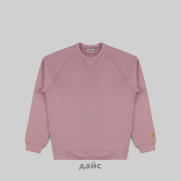 Толстовка мужская Carhartt WIP Chase Sweatshirt артикул:I033660_glassy_pink - купить в магазине Дайс